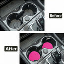 Car Cup Holder Coaster 4 Pack 2.75 Inch Diameter PVC Non-Slip Universal Insert Coaster Durable Suitable for Most Car Interior Car Accessory for Women Men Rose-4