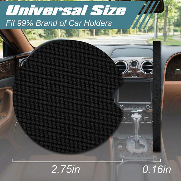 Car Cup Holder Coasters 2 Pack Universal Auto Anti Slip Insert Coaster with A Finger Notch Cute Car Assecories for Women Men Cup Mat for Most Interior White Flower