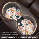 Car Cup Holder Coasters 2 Pack Universal Auto Anti Slip Insert Coaster with A Finger Notch Cute Car Assecories for Women Men Cup Mat for Most Interior Pink Flower-5