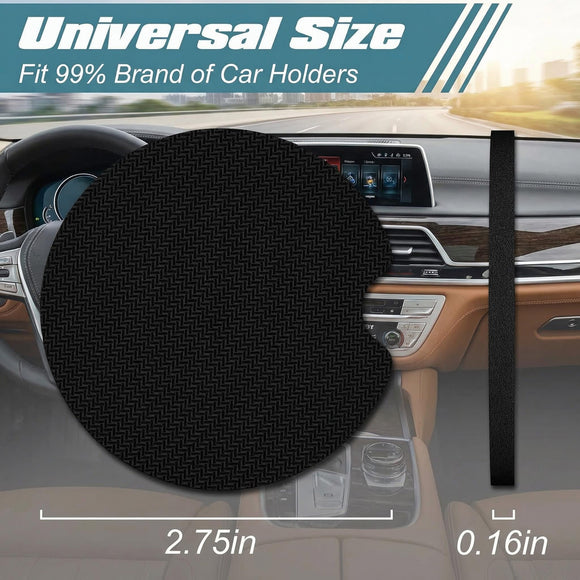 Car Cup Holder Coasters 2 Pack Universal Auto Anti Slip Insert Coaster with A Finger Notch Cute Car Assecories for Women Men Cup Mat for Most Interior Pink Flower