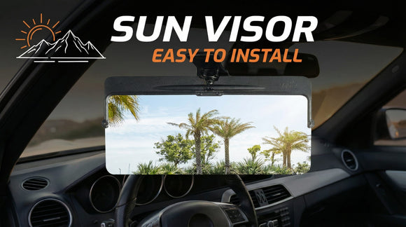 Sun Visor for Car Universal Anti-Glare Polarized Sun Visor Extender Easy to Install UV400 Visor Extension Protect from Glare/UV Ray/Stray Light Safe Driving for Car