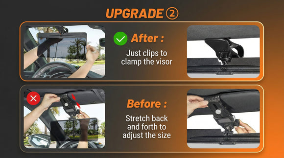 Sun Visor for Car Universal Anti-Glare Polarized Sun Visor Extender Easy to Install UV400 Visor Extension Protect from Glare/UV Ray/Stray Light Safe Driving for Car