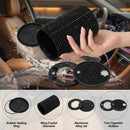 Car Ashtray with Lid Smell Proof Aluminum Crystal Diamond Cigarette Smokeless Automotive Ashtray Cup Holder Detachable Easy Clean Ash Tray for Car Women Home Office Black-6