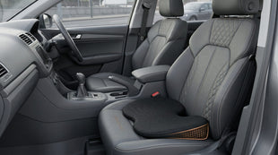 Car Seat Cushion - Memory Foam Car Seat Pad - Sciatica & Lower Back Pain Relief - Car Seat Cushions for Driving - Road Trip Essentials for Drivers(Black)