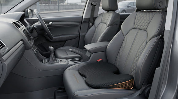 Car Seat Cushion - Memory Foam Car Seat Pad - Sciatica & Lower Back Pain Relief - Car Seat Cushions for Driving - Road Trip Essentials for Drivers(Black)
