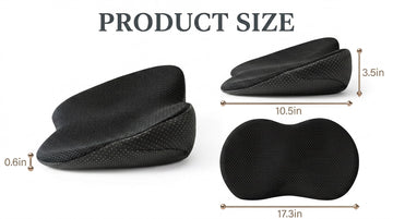 Car Seat Cushion - Memory Foam Car Seat Pad - Sciatica & Lower Back Pain Relief - Car Seat Cushions for Driving - Road Trip Essentials for Drivers(Black) - 0