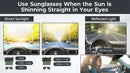 2 Pack Polarized Sun Visor Extender/ Extension with PC Lens and Side Sunshade Anti-Glare UV-Filtering for Car with Zipper Slider (Driver + Passenger Side) Upgraded UV400-6