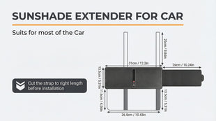 2 Pack Polarized Sun Visor Extender/ Extension with PC Lens and Side Sunshade Anti-Glare UV-Filtering for Car with Zipper Slider (Driver + Passenger Side) Upgraded UV400