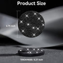 Bling Cup Holder Coasters for Car 2PCS Universal Non-Slip Cup Holder Embedded Decorative Coasters Shiny Crystal Car Interior Accessories Gifts for Women (Black)-3