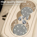 Bling Cup Holder Coasters for Car 2PCS Universal Non-Slip Cup Holder Embedded Decorative Coasters Shiny Crystal Car Interior Accessories Gifts for Women (White)-6