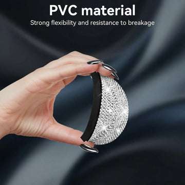 Bling Cup Holder Coasters for Car 2PCS Universal Non-Slip Cup Holder Embedded Decorative Coasters Shiny Crystal Car Interior Accessories Gifts for Women (White) - 0