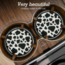 2PCS Bling Cow Print Car Accessories for Women Universal Auto Cute Anti Slip Cup Holder Insert Coaster-3