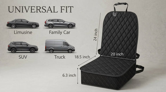2 Packs Car Front Seat Cover for Dogs Waterproof Pet Car Seat Protector Nonslip Scratch-Proof Dog Seat Cover for Cars Trucks & SUVs