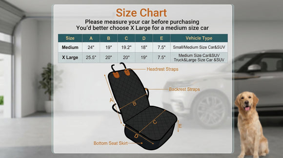 Car Front Seat Covers for Dogs Scratch-Proof Pet Car Seat Cover Non-Slip Car Seat Protector for Dogs Bucket Seat Cover