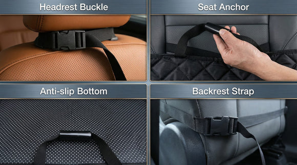 Car Front Seat Covers for Dogs Scratch-Proof Pet Car Seat Cover Non-Slip Car Seat Protector for Dogs Bucket Seat Cover