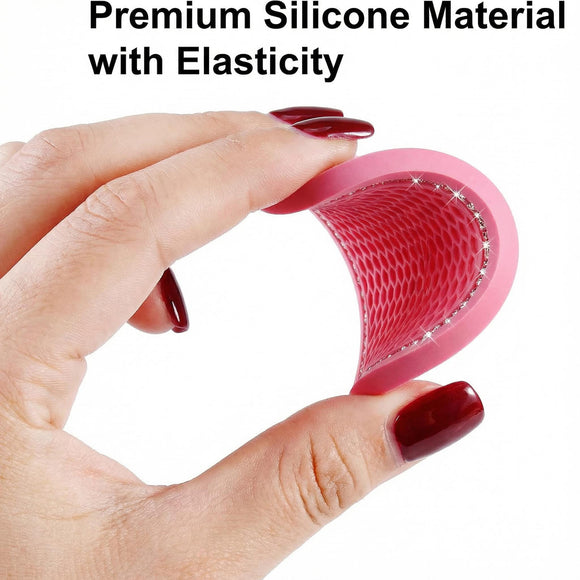 4PCS Bling Coaster 2.75 Inch Auto Car Cup Holder Insert Coasters Silicone Anti-Slip Crystal Rhinestone Drink Mat Universal Vehicle Interior Accessories for Women Girls (Pink)
