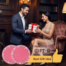 4PCS Bling Coaster 2.75 Inch Auto Car Cup Holder Insert Coasters Silicone Anti-Slip Crystal Rhinestone Drink Mat Universal Vehicle Interior Accessories for Women Girls (Pink)-3