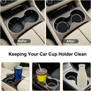 4PCS 2.75 Inch Bling Auto Car Cup Holder Insert Coasters Silicone Anti-Slip Crystal Rhinestone Drink Car Cup Mat Universal Vehicle Interior Accessories for Women Girls (Black)-7