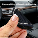 4PCS 2.75 Inch Bling Auto Car Cup Holder Insert Coasters Silicone Anti-Slip Crystal Rhinestone Drink Car Cup Mat Universal Vehicle Interior Accessories for Women Girls (Black)-4