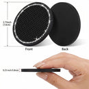 4PCS 2.75 Inch Bling Auto Car Cup Holder Insert Coasters Silicone Anti-Slip Crystal Rhinestone Drink Car Cup Mat Universal Vehicle Interior Accessories for Women Girls (Black)-3