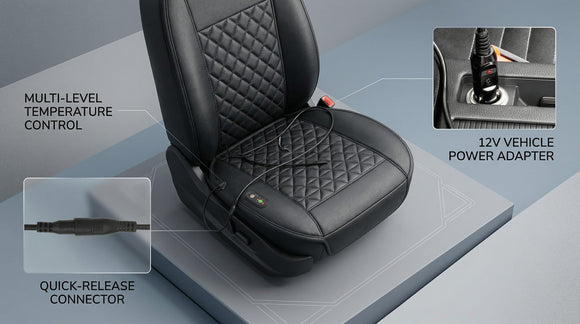 Universal Seat Cushion Comfortable Seat Cover with Full Back Support in Winter
