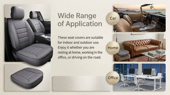 Car Seat Cushion Pad Memory Foam Seat Cushion Pain Relief Memory Foam Cushion Comfort Seat Protector for Car Office Home Use Gray
