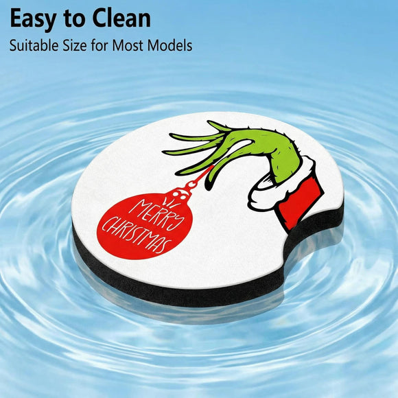 Car Cupholder Coaster Absorbent 4 Pack Cute Funny Cartoon Rubber New Automotive Cup Holder Decal Decor Accessories for Women Men