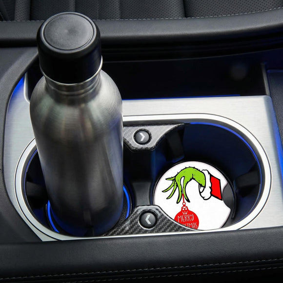 Car Cupholder Coaster Absorbent 4 Pack Cute Funny Cartoon Rubber New Automotive Cup Holder Decal Decor Accessories for Women Men