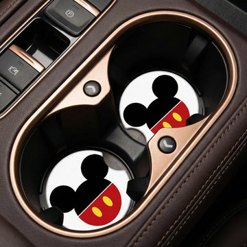 Car Cupholder Coaster Absorbent 4 Pack Cute Cartoon Rubber New Automotive Cup Holder Decal Decor Accessories for Women Men BD0901-02 - 0