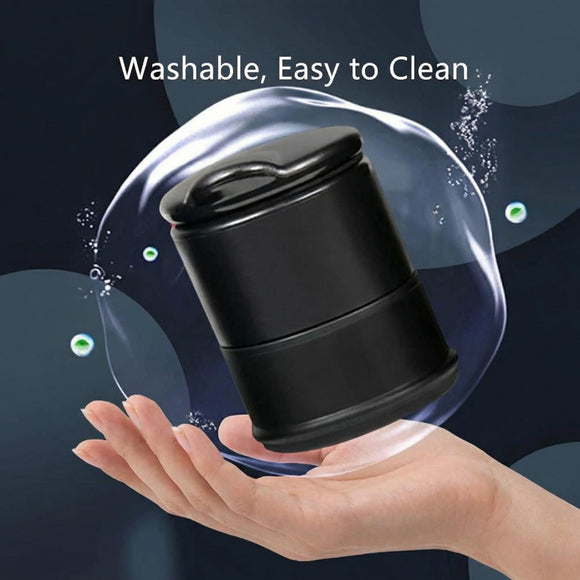 Portable Car Ash Tray With Lid Smell Proof Cigarette Ashtray Cup Holder for Truck Auto Office Home Car Ashtray (Black)