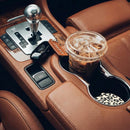 Abstract Black Flower Absorbent Car Cup Coasters Cup Holders Cork Base Drink Coasters with Finger Notch for Easy Move of Car Cup Holder for Women Men 2.6(2 Pieces)-6