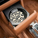 Abstract Black Flower Absorbent Car Cup Coasters Cup Holders Cork Base Drink Coasters with Finger Notch for Easy Move of Car Cup Holder for Women Men 2.6(2 Pieces)-1