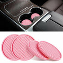 4 PCS Car Cup Holder Inserts Anti Slip PVC Honeycomb Waterproof Fixed Tea Coasters Universal for Vehicle Interior Cup Mats (Pink)-1
