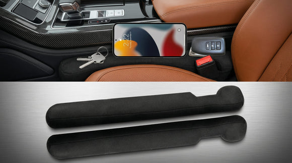 Car Seat Gap Filler Universal for Car SUV Truck Accessories Seat Gap Blocker Fit Organizer Fill The Gap Between Seat and Console Stop Things from Dropping Pack of 2 Black