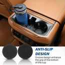 Car Cup Holder Coaster 2 Pack Universal Anti-Slip Shockproof Car Coasters 2.75 inch PVC Cup Holder Insert Coaster Car Interior Accessories for Car SUV Truck (Black)-5