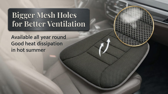 Car Seat Cushion for Driving Breathable 3D Air Mesh Non-Slip Bottom Comfort Car Seat Protector Car Seat Pad Also Works with Truck and Office Chair Home