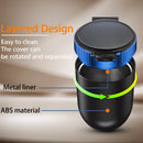 Smokeless Car Ashtray with Lid - Stainless Steel Inner Container Windproof Ashtray Portable LED Blue Light Auto Accessories for Travel Detachable Mini Trash Can (Blue 1-Pack)-3