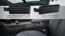 2 Pack Update Car Seat Gap Filler Organizer Leather Console Storage Box Front Side Pocket Seats Organizers Filler Interior Car Accessories for Phone Wallet Coin Key Sunglasses (Black)-2