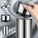 Car Ashtray with Lid Smell Proof Stainless Steel Portable Ash Tray for Car Cup Holder Detachable Windproof Extinguished Cigarette Bucket Automotive Ashtrays for Outdoor Home Office Silver-6