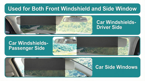 Sun Visor Extender for Car Sun Blocker with PC Sunshade Lens Magnetic Mounting Adjustable Position Protect from Glare UV Rays Snow Blindness for Safe Driving Universal for Car SUV (Black)