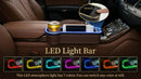 RGB Color Changing LED Car Seat Gap Filler Organizer Console Side Seat Gap Storage Box with Cup Holders and USB Chargers for Car Interior Accessories (2 Pack)-6