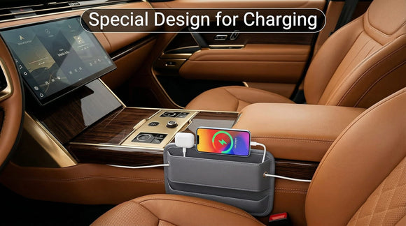 2 Pack Car Seat Gap Filler Leather Car Box Seat Organizer and Storages Automotive Accessories - Front Seats Car Adjustable Gap Filler for Phones Glasses Keys Cards1