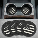 4 Pack Car Cup Holder Coasters Colored American Flag US Flag Insert Car Cup Coaster 2.75 Inch Anti Slip Shockproof Embedded Drink Mat Vehicle Interior Decor Accessories-4