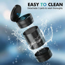 Ashtray with Lid Smellproof & Smokeproof Cup Holder Ashtray Portable Mini Car Trash Can Detachable Aluminum Alloy Smokeless Car Ashtray with Automatic LED Light-3
