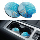 2 Pack Car Coasters for Drinks Absorbent - 2.75 Inch Cute Car Cup Holder Coasters for Women Removable Cup Holder Coaster for Women Girls Car Interior Accessories (Style E)-1