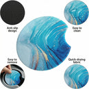 2 Pack Car Coasters for Drinks Absorbent - 2.75 Inch Cute Car Cup Holder Coasters for Women Removable Cup Holder Coaster for Women Girls Car Interior Accessories (Style E)-5