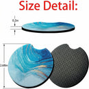 2 Pack Car Coasters for Drinks Absorbent - 2.75 Inch Cute Car Cup Holder Coasters for Women Removable Cup Holder Coaster for Women Girls Car Interior Accessories (Style E)-4