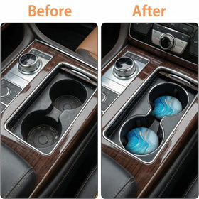 2 Pack Car Coasters for Drinks Absorbent - 2.75 Inch Cute Car Cup Holder Coasters for Women Removable Cup Holder Coaster for Women Girls Car Interior Accessories (Style E) - 0
