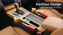2 Pcs Car Seat Gap Filler - Leather Car Seat Crevice Storage Box with Adhesive Foam Pads Car Gap Filler Organizer for Front Seat Gap Filler Between Car Seat and Console Universal Fit-3