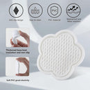 Car Cup Holder Coaster Universal Non-Slip Recessed Flower Shaped Cup Holders Cute Car Accessories Interior for Women and Man Interior Sets 4 Pack (White)-4